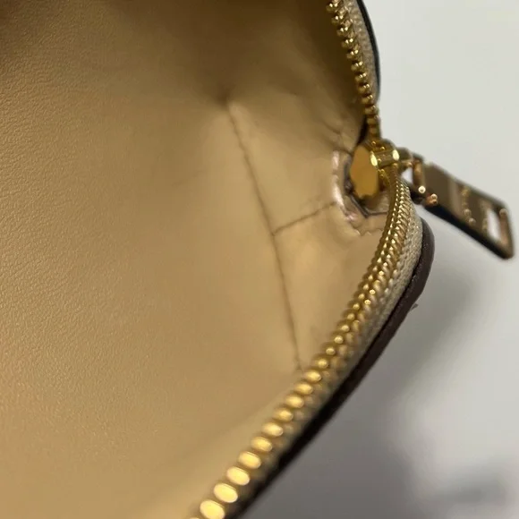 Coach Pencil Case In Signature Canvas with Stripe Heart Print - Picture 8 of 12